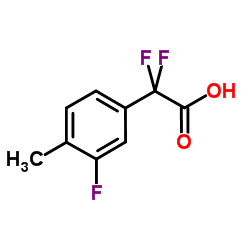 Difluoro(3-fluoro-4-methylphenyl)acetic acid结构式