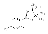 3-fluoro-4-(4,4,5,5-tetramethyl-1,3,2-dioxaborolan-2-yl)phenol Structure