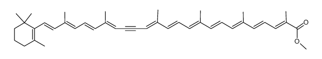 (1'E,3'E)-15,3',4',15'-tetradehydro-β,ψ-caroten-16'-oic acid methyl ester结构式