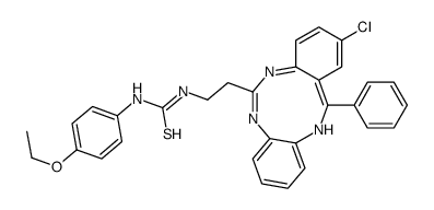 1-[2-(2-chloro-13-phenyl-12H-benzo[d][1,3,7]benzotriazonin-6-yl)ethyl]-3-(4-ethoxyphenyl)thiourea结构式