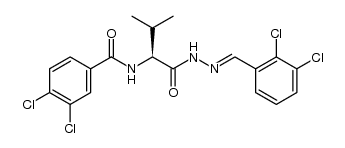 L-​Valine, N-​(3,​4-​dichlorobenzoyl)​-​, 2-​[(2,​3-​dichlorophenyl)​methylene]​hydrazide结构式