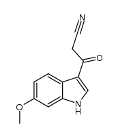 3-(6-methoxy-1H-indol-3-yl)-3-oxopropanenitrile结构式