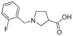 1-(2-FLUOROBENZYL)PYRROLIDINE-3-CARBOXYLICACID结构式