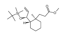 methyl trans-3-<2'-<1''-(dimethyl-t-butylsiloxy)prop-2''-enyl>-1'-methylcyclohexyl>propionate结构式