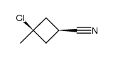 3-chloro-3-methylcyclobutanecarbonitrile结构式