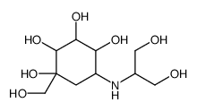 5-(1,3-dihydroxypropan-2-ylamino)-1-(hydroxymethyl)cyclohexane-1,2,3,4-tetrol结构式