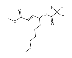 (E)-methyl 4-(2,2,2-trifluoroacetoxy)dec-2-enoate结构式