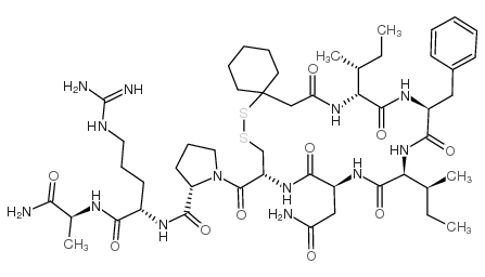 (d(CH2)51,D-Ile2,Ile4,Arg8,Ala-NH29)-Vasopressin结构式