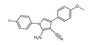 2-Amino-1-(4-iodo-phenyl)-4-(4-methoxy-phenyl)-1H-pyrrole-3-carbonitrile结构式