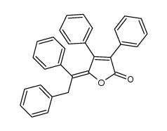 5-[1,2-diphenyleth-(E)-ylidene]-3,4-diphenylfuran-2(5H)-one结构式