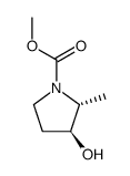 1-Pyrrolidinecarboxylicacid,3-hydroxy-2-methyl-,methylester,trans-(9CI) Structure