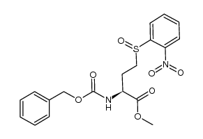 benzyl (S)-1-(methoxycarbonyl)-3-(2-nitrophenylsulfinyl)propylcarbamate结构式