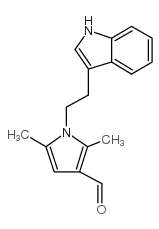 1-[2-(1H-吲哚-3-基)-乙基]-2,5-二甲基-1H-吡咯-3-甲醛结构式