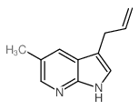 3-烯丙基-5-甲基-1H-吡咯并[2,3-b]吡啶结构式