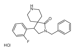 2-benzyl-4-(2-fluorophenyl)-2,8-diazaspiro[4.5]decan-1-one,hydrochloride结构式