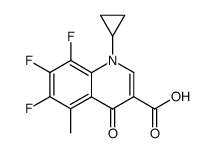 1-cyclopropyl-6,7,8-trifluoro-1,4-dihydro-5-methyl-4-oxo-3-quinolinecarboxylic acid Structure