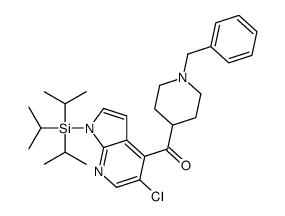 (1-benzyl-4-piperidyl)-(5-chloro-1-triisopropylsilyl-pyrrolo[2,3- b]pyridin-4-yl)methanone Structure
