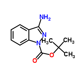 1-叔丁氧羰基-3-氨基吲唑结构式
