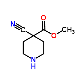 Methyl 4-cyanopiperidine-4-carboxylate Structure