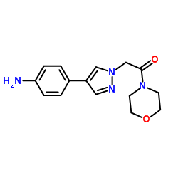 2-[4-(4-Amino-phenyl)-pyrazol-1-yl]-1-morpholin-4-yl-ethanone structure