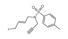 N-(E)-4-iodo-2-butenyl-N-propargyl-p-toluenesulfonamide结构式
