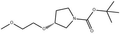 (r)-tert-butyl 3-(2-methoxyethoxy) pyrrolidine-1-carboxylate结构式