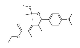 ethyl 2,4-(R)-dimethyl-5-(4'-N,N-dimethylaminophenyl)-5-(2-methoxypropyloxy)-2-pentenoate结构式