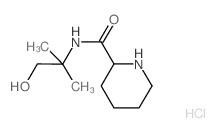 N-(2-Hydroxy-1,1-dimethylethyl)-2-piperidinecarboxamide hydrochloride结构式