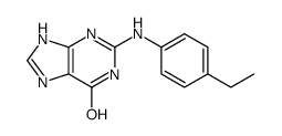 2-(4-ethylanilino)-3,7-dihydropurin-6-one结构式