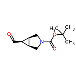 2-Methyl-2-propanyl (1R,5S,6s)-6-formyl-3-azabicyclo[3.1.0]hexane-3-carboxylate结构式