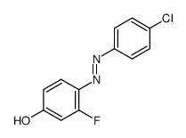 4-[(4-chlorophenyl)diazenyl]-3-fluorophenol结构式