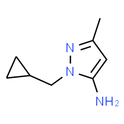 1-(Cyclopropylmethyl)-3-methyl-1H-pyrazol-5-amine结构式