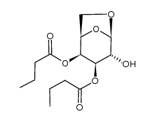 1,6-anhydro-3,4-di-O-butanoyl-β-D-galactopyranose Structure