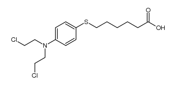 6-[[4-[N,N-bis(2-chloroethyl)amino]phenyl]thio]hexanoic acid结构式
