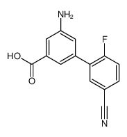 3-amino-5-(5-cyano-2-fluorophenyl)benzoic acid结构式
