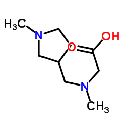 N-Methyl-N-[(1-methyl-3-pyrrolidinyl)methyl]glycine结构式