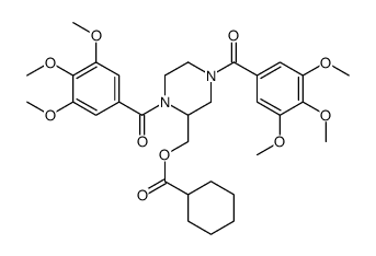 [1,4-bis(3,4,5-trimethoxybenzoyl)piperazin-2-yl]methyl cyclohexanecarboxylate结构式