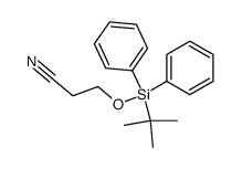 3-(2,2-dimethyl-1,1-diphenyl-1-silapropoxy)propionitrile Structure