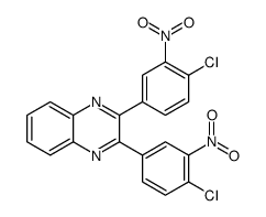 2,3-bis(4-chloro-3-nitrophenyl)quinoxaline结构式