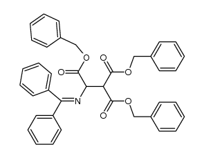 tribenzyl 2-((diphenylmethylene)amino)ethane-1,1,2-tricarboxylate Structure