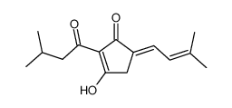 4-<3-Methyl-but-2-enyliden>-1-isovaleryl-cyclopent-1-en-2-ol-5-on结构式