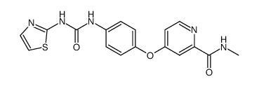 4-[4-(3-thiazol-2-yl-ureido)phenoxy]pyridine-2-carboxylic acid methylamide结构式