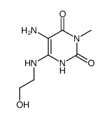 5-amino-6-(2-hydroxy-ethylamino)-3-methyl-1H-pyrimidine-2,4-dione Structure