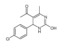 5-acetyl-4-(4-chlorophenyl)-6-methyl-3,4-dihydro-1H-pyrimidin-2-one结构式