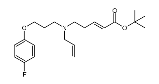 tert-butyl (E)-5-[N-allyl-N-3'-(4''-fluorophenoxy)propylamino]pent-2-enoate Structure