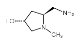 3-Pyrrolidinol,5-(aminomethyl)-1-methyl-,(3R-trans)-(9CI)结构式
