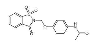N-(4-((1,1-dioxido-3-oxobenzo[d]isothiazol-2(3H)-yl)methoxy)phenyl)acetamide Structure