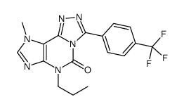9-methyl-6-propyl-3-[4-(trifluoromethyl)phenyl]-[1,2,4]triazolo[3,4-f]purin-5-one结构式