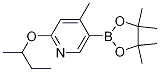 2-(sec-butoxy)-4-Methyl-5-(4,4,5,5-tetraMethyl-1,3,2-dioxaborolan-2-yl)pyridine Structure
