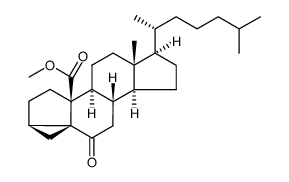 methyl 6-oxo-3α,5-cyclo-5α-cholestan-19-oate结构式